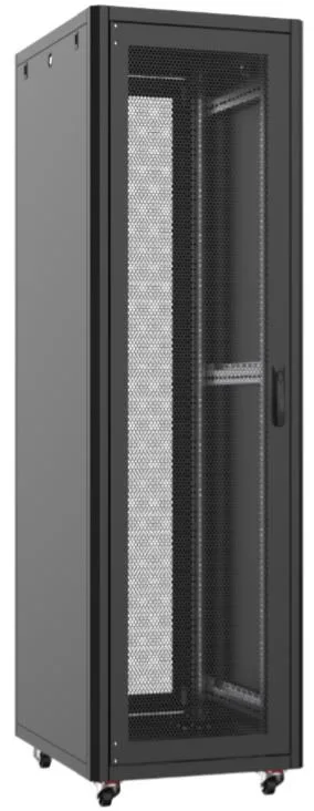 Шкаф MIRSAN 19", 42U, GTN SERVER, перфорированные двери, 600x800 мм, максимальный вес 1000 кг, черный.