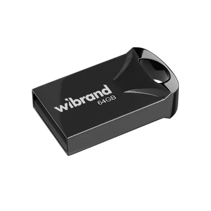 Флеш-пам'ять USB Wibrand пластик 64Гб чорна