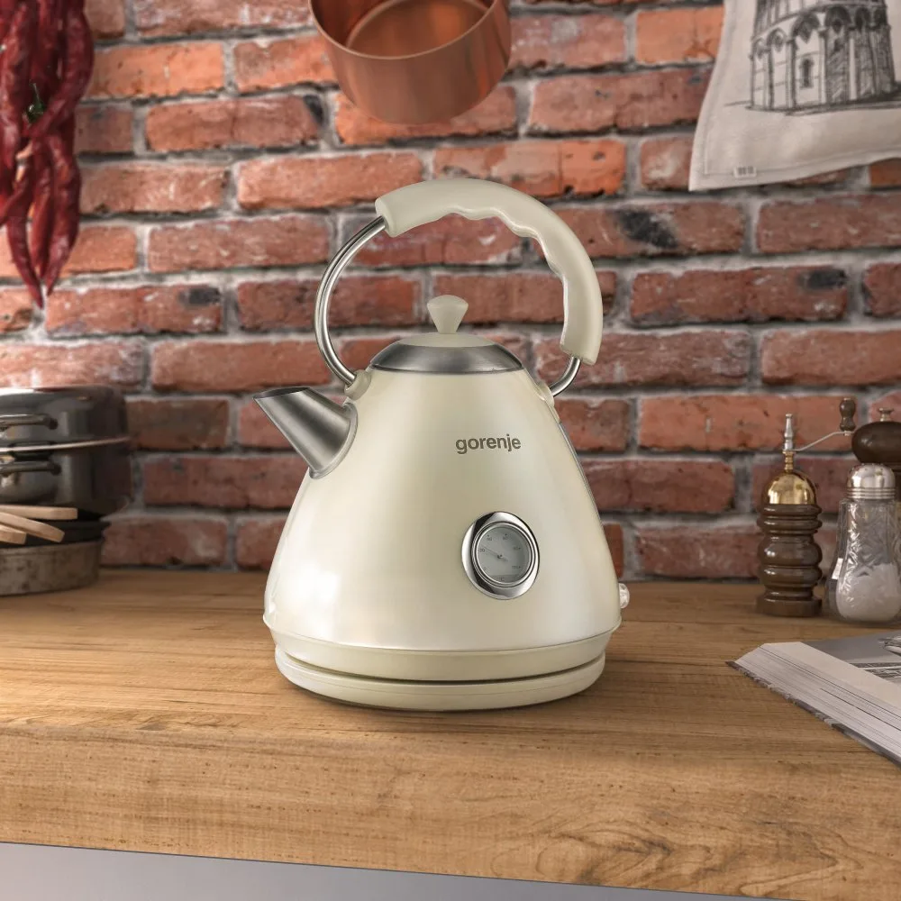 Электрочайник Gorenje 17л, пластиковый, кремовый