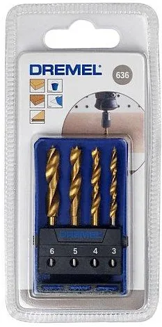 Набір свердел для дерева Dremel, 4 шт.