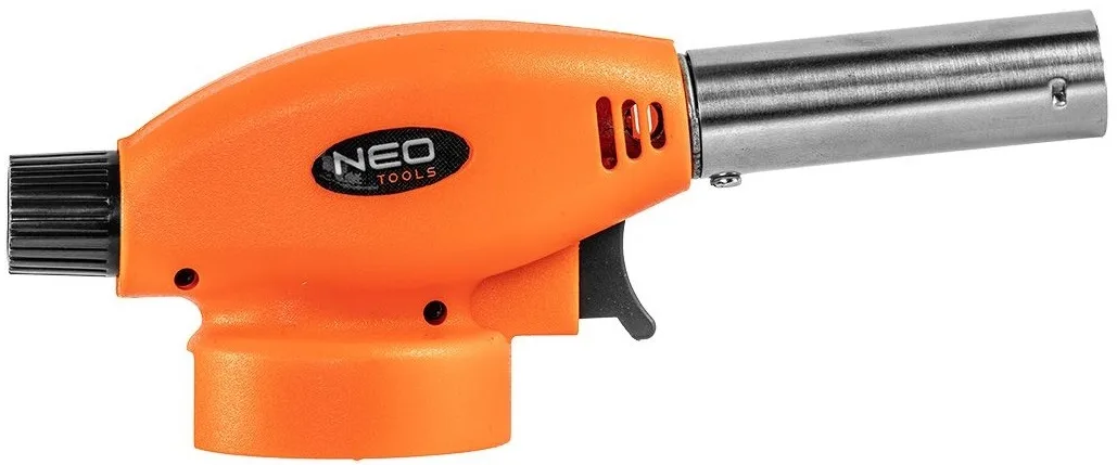 Газовий пальник Neo Tools з п’єзозапалюванням, температура нагріву 1300°C, витрата 80 г/год.