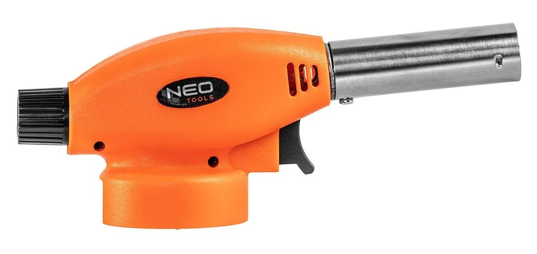 Газовий пальник Neo Tools з п’єзозапалюванням, температура нагріву 1300°C, витрата 80 г/год.
