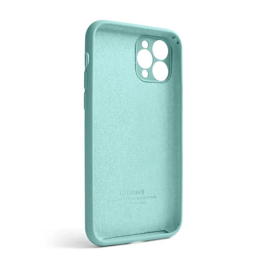 Чохол силіконовий для Apple iPhone 11 Pro закрита камера бірюзовий