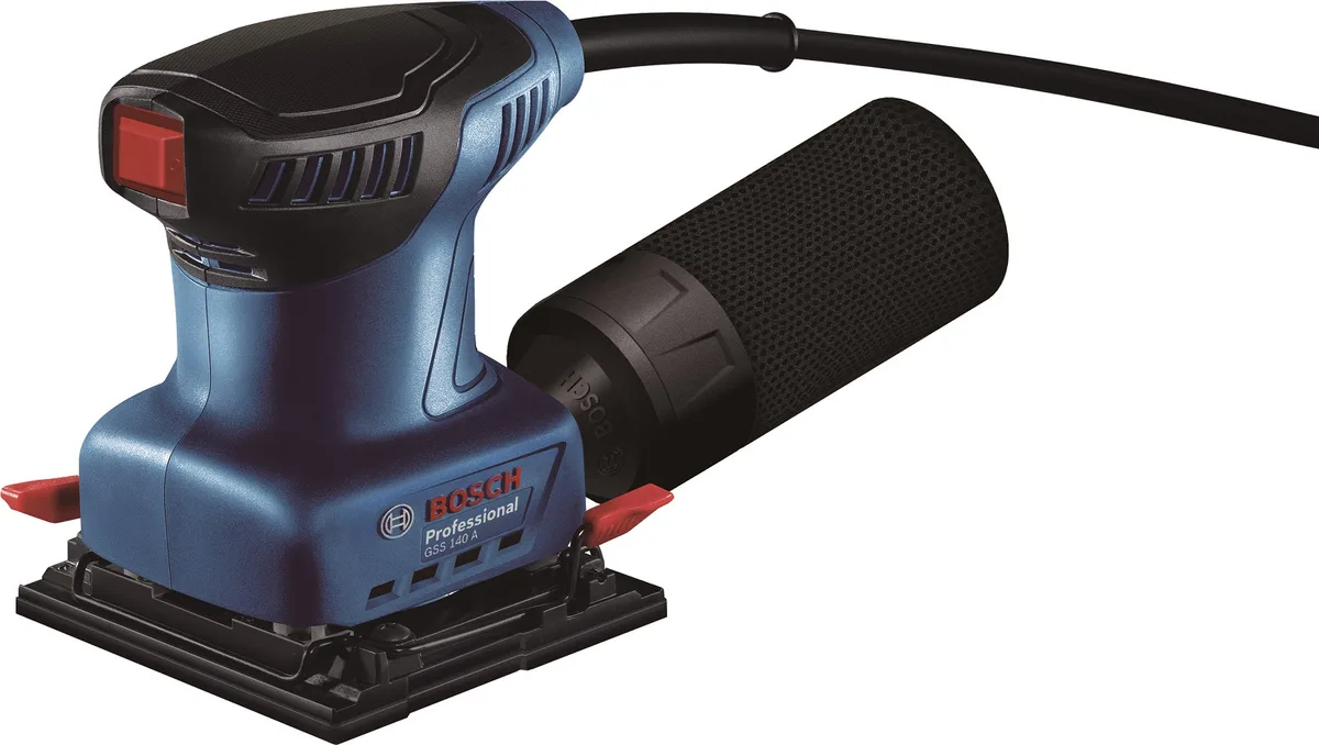 Шлифмашина вибрационная Bosch 220Вт легкая для шлифования древесины и металла с низкой вибрацией.