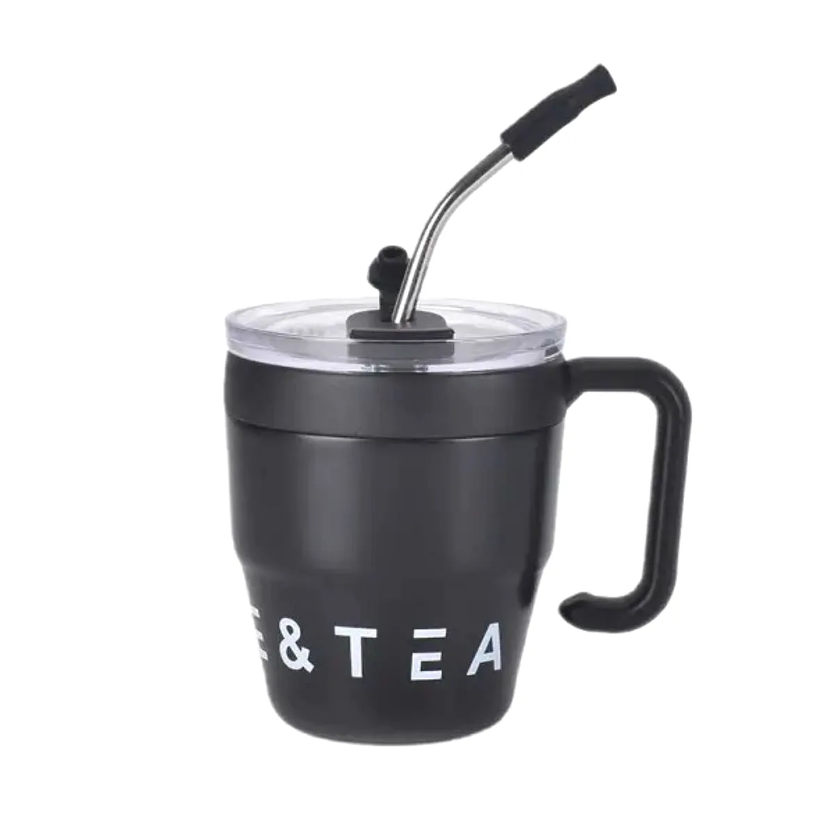 Термочашка Coffee & Tea 480 мл Нержавіюча сталь Чорна