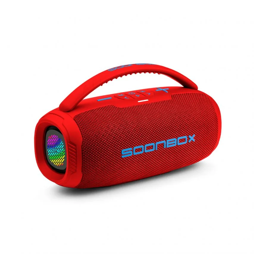 Портативна колонка Soonbox 20W Bluetooth 2 динаміки червона 57 мм