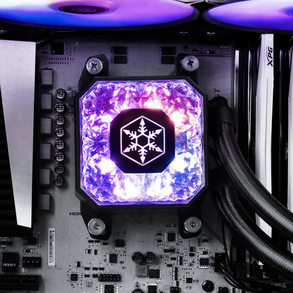 Система рідинного оxолодження SilverStone Icegem 240P-ARGB, LGA2066, 2011, 1366, 115x, 1366, TRX4TR4, AM4, AM3, AM3+, AM2, AM2+, FM1, FM2, TDP280W, чорний