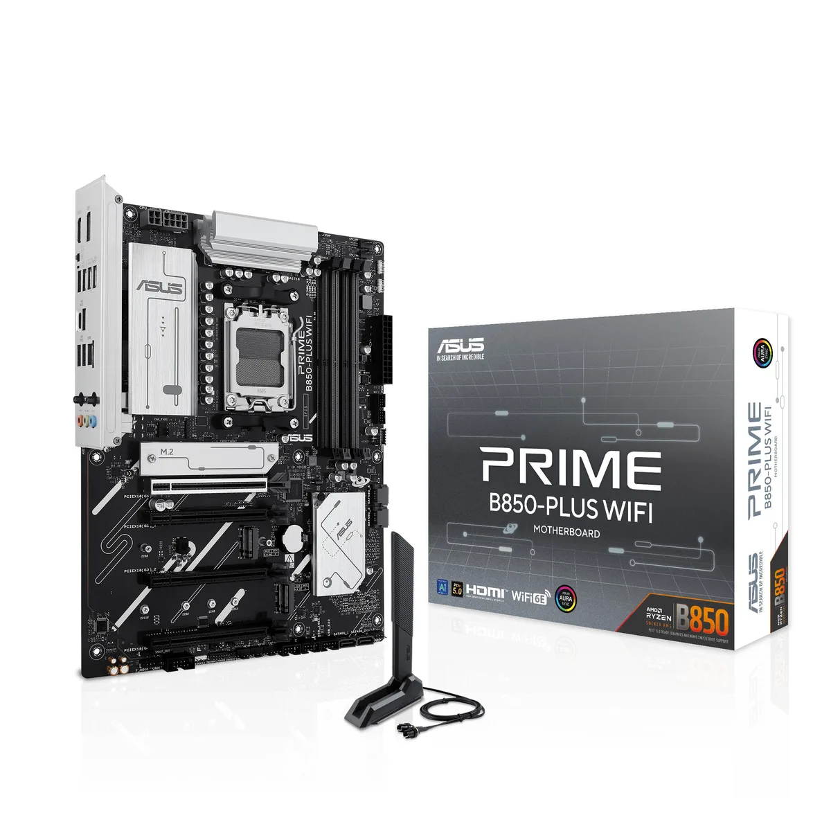Материнcька плата ASUS PRIME B850-PLUS WIFI sAM5 B850 4xDDR5 M.2 HDMI DP Wi-Fi BT ATX
