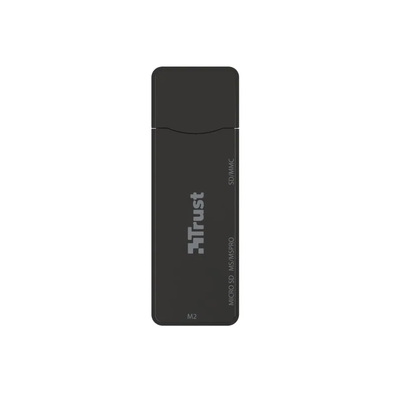 Картридер Trust Nanga USB-A 3.2 > SD/microSD/MS/MSPRO/mmC/M2, черный