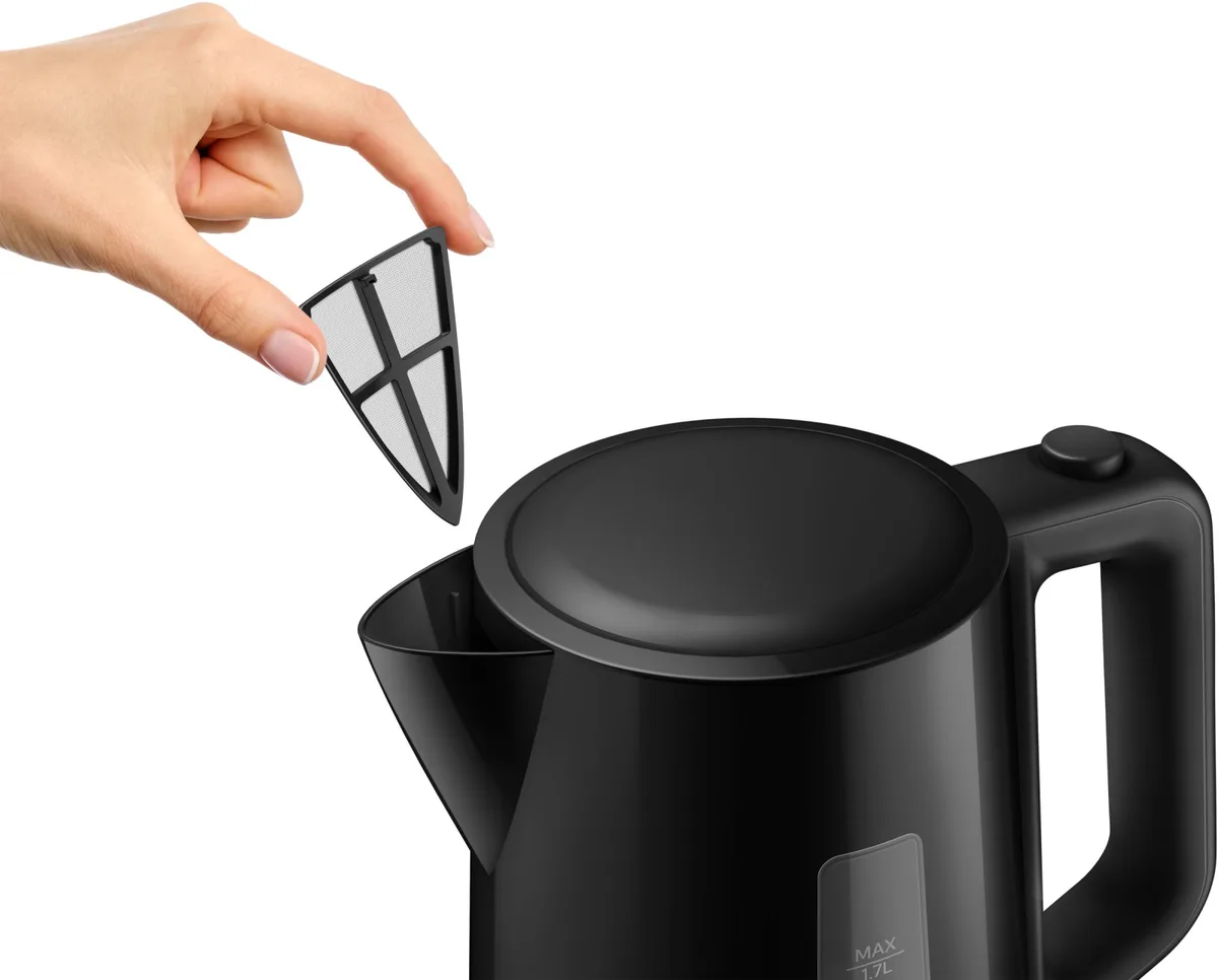 Электрический чайник Philips 3000, 17 л, пластиковый, черного цвета.