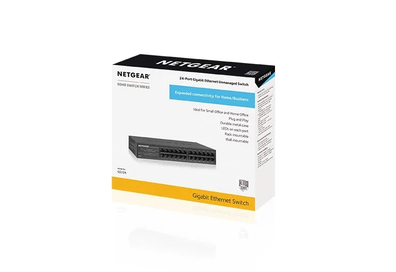 Комутатор NETGEAR GS324 24xGE, Некерований