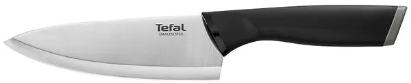 Набір кухонних ножів Tefal Comfort, 3 шт, з нержавіючої сталі, пластикові ручки, чорний колір.