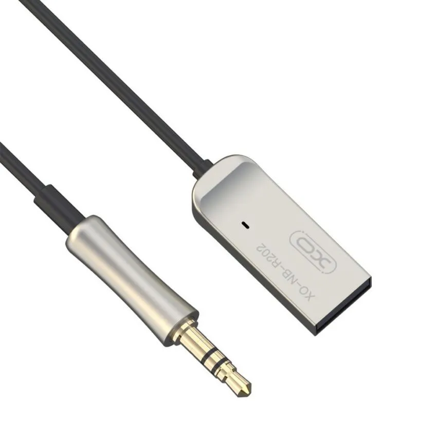 Аудио адаптер XO металл 1м черный USB на 3,5 мм