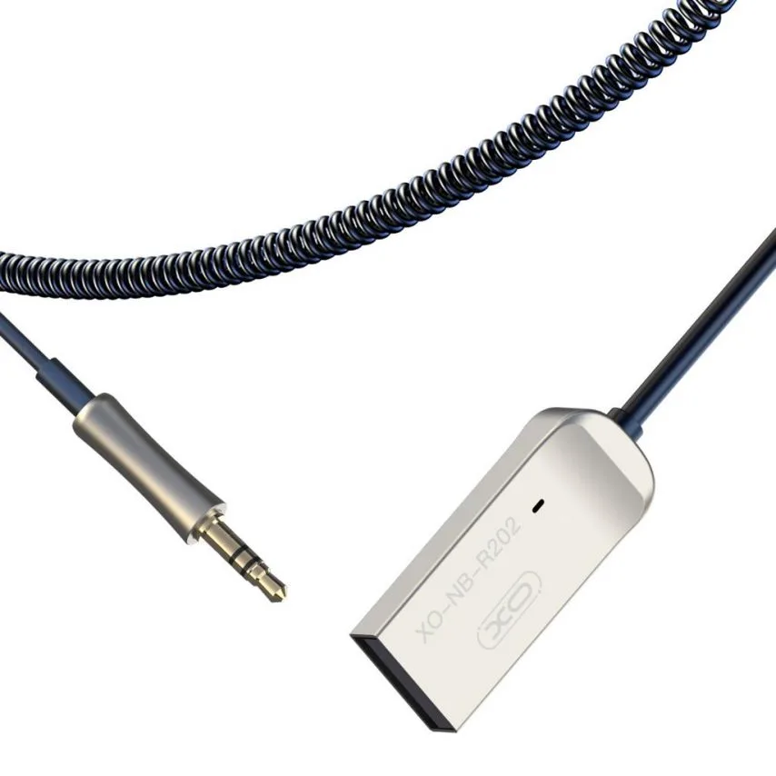 Аудио адаптер XO металл 1м черный USB на 3,5 мм