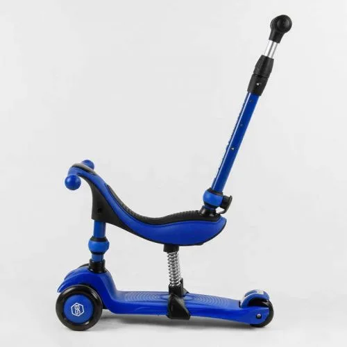 Трехколесный самокат Best Scooter с ручкой для детей от 1 года с амортизаторами и светом.
