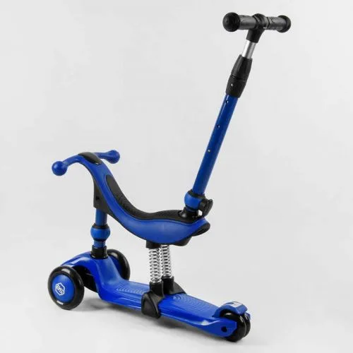 Трехколесный самокат Best Scooter с ручкой для детей от 1 года с амортизаторами и светом.