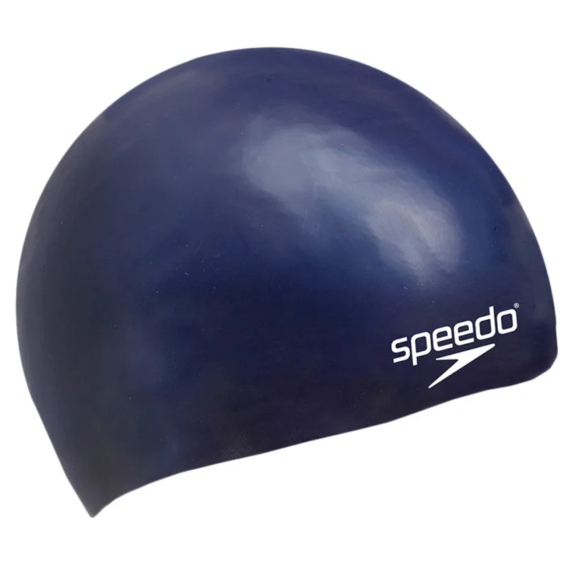Шапка для плавання Speedo силікон 100% OSFM темно-синя діти