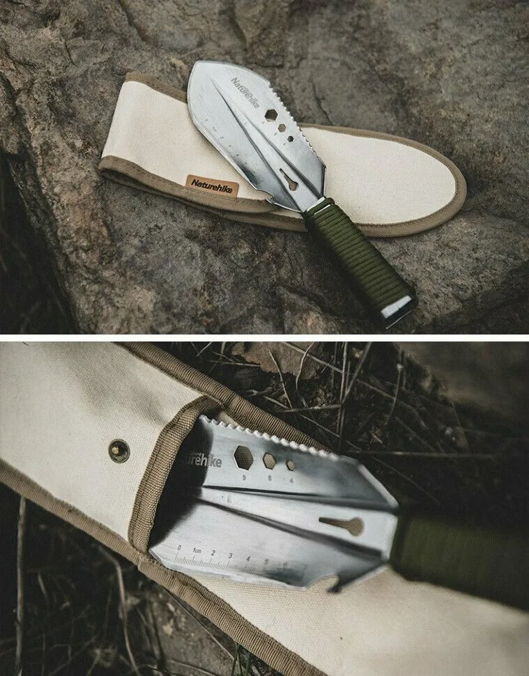 Лопата багатофункціональна Naturehike нержавіюча сталь 260х70 мм чорна