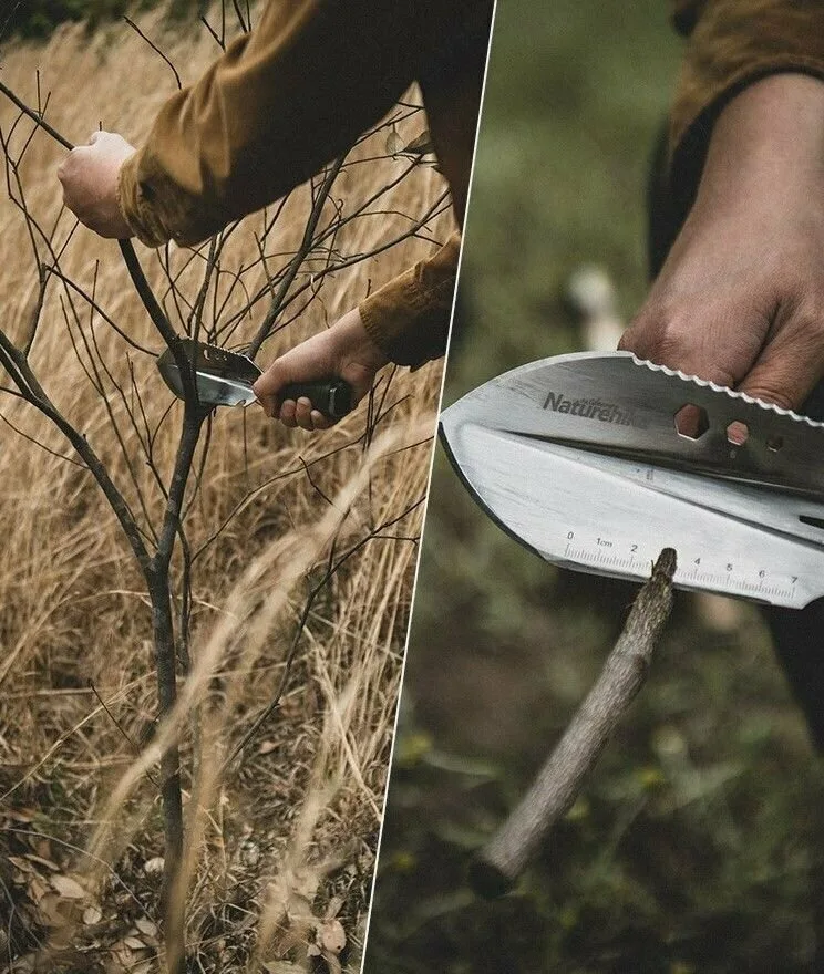 Лопата багатофункціональна Naturehike нержавіюча сталь 260х70 мм чорна
