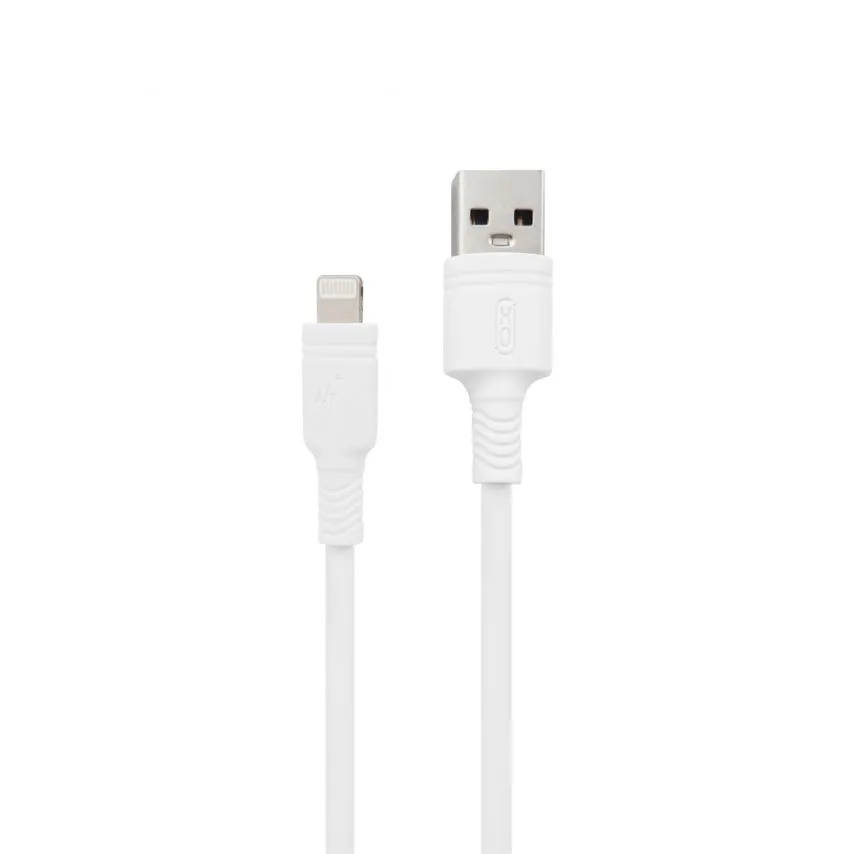 Зарядний пристрій XO 1USB 18W Quick Charge з кабелем Lightning білий