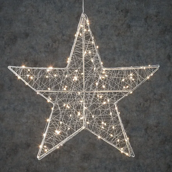 Декоративна зірка Luca Lighting металевий 58 см білий 120 LED