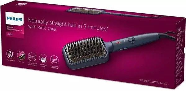 Випрямляч для волосся Philips Series 5000, 3 температурних режими (150-200°C), керамічне покриття, синій.