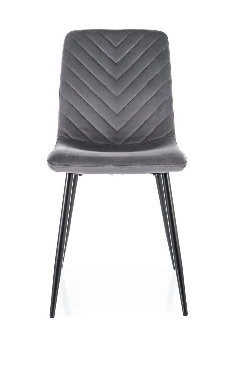 Стул DAREN VELVET ткань 40х40х90 см черный каркас серый