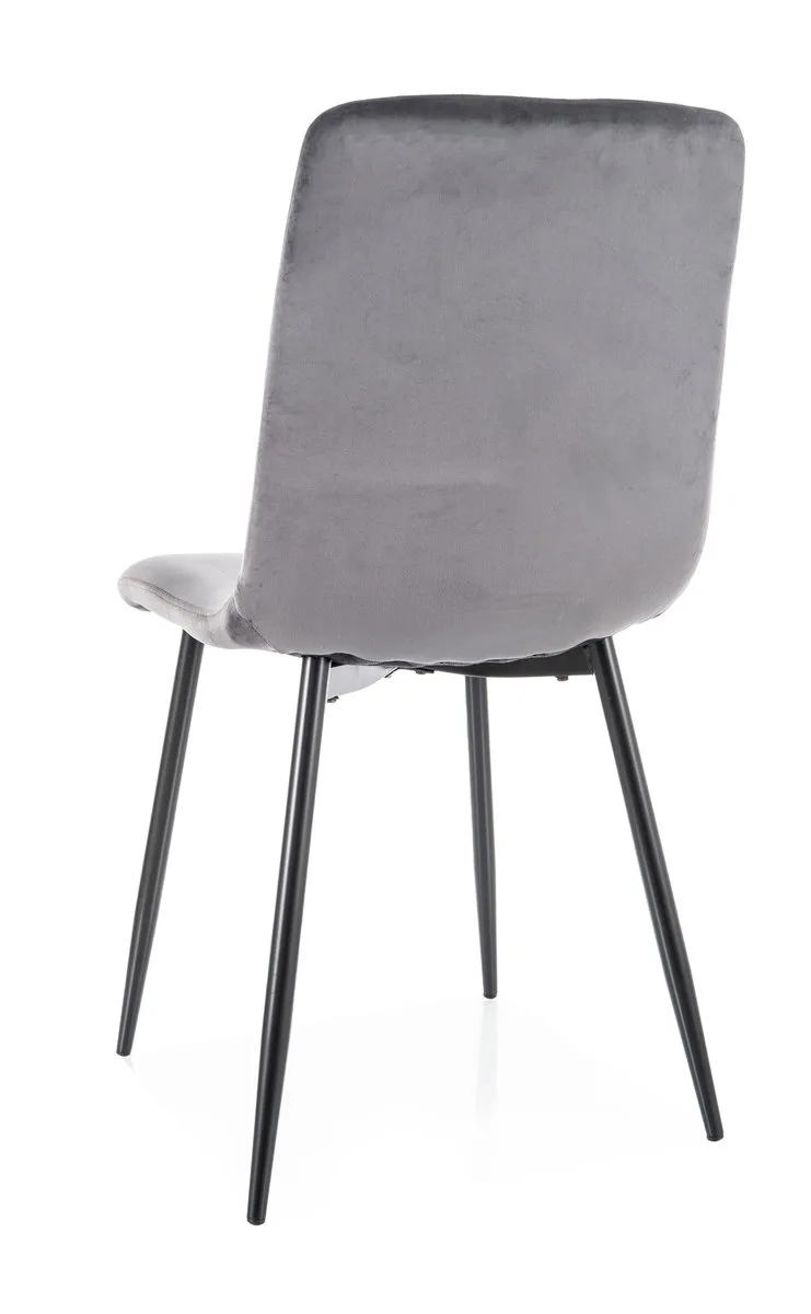 Стул DAREN VELVET ткань 40х40х90 см черный каркас серый