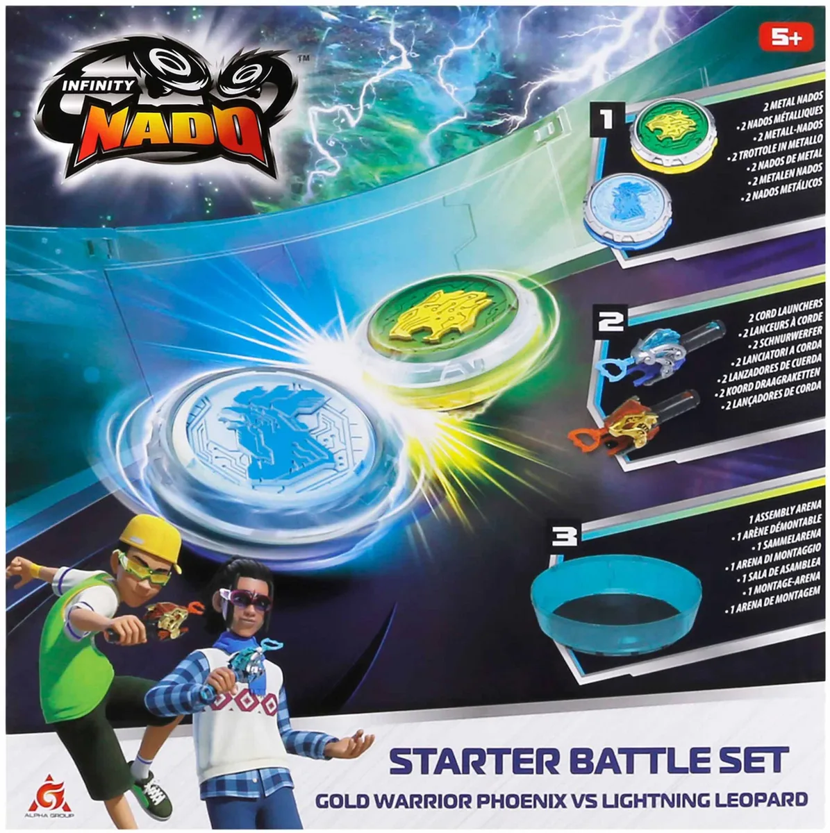 Набір Infinity Nado VI Starter Battle Set Золотий Воїн Фенікс проти Сліпучий Леопард (Gold Warrior Phoenix vs