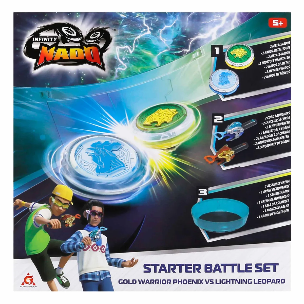 Набір Infinity Nado VI Starter Battle Set Золотий Воїн Фенікс проти Сліпучий Леопард (Gold Warrior Phoenix vs