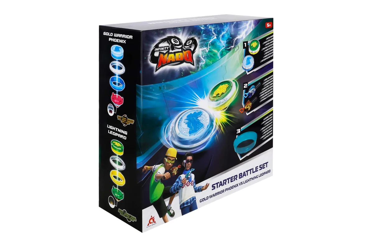 Набір Infinity Nado VI Starter Battle Set Золотий Воїн Фенікс проти Сліпучий Леопард (Gold Warrior Phoenix vs