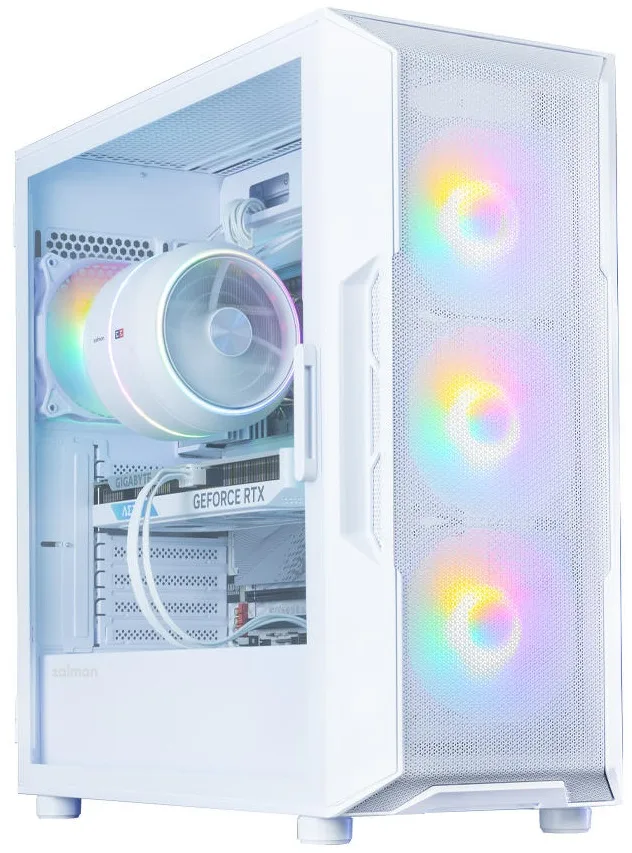 Корпус Zalman I3 Neo V2 без БЖ 2xUSB3.0, 1x Type C, 4x120мм RGB, VGA 400мм, LCS ready, TG Side Panel, ATX, білий