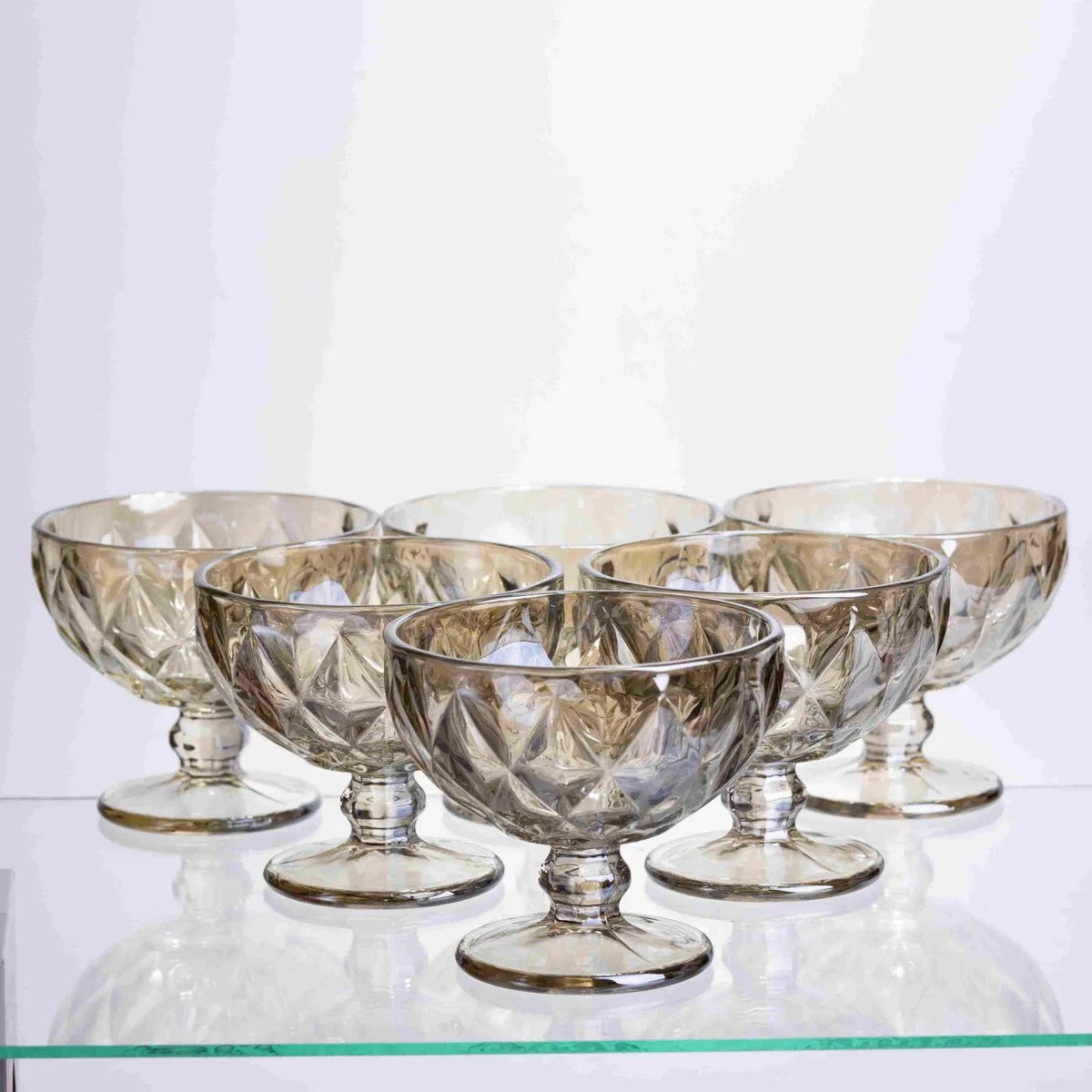 Креманки Citrine 300 мл Скло 11,8х13 см Прозорі 6 шт
