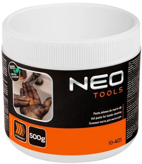 Гель-паста для миття рук Neo Tools, 500г, абразивна, нейтральний рН, помаренчевий колір