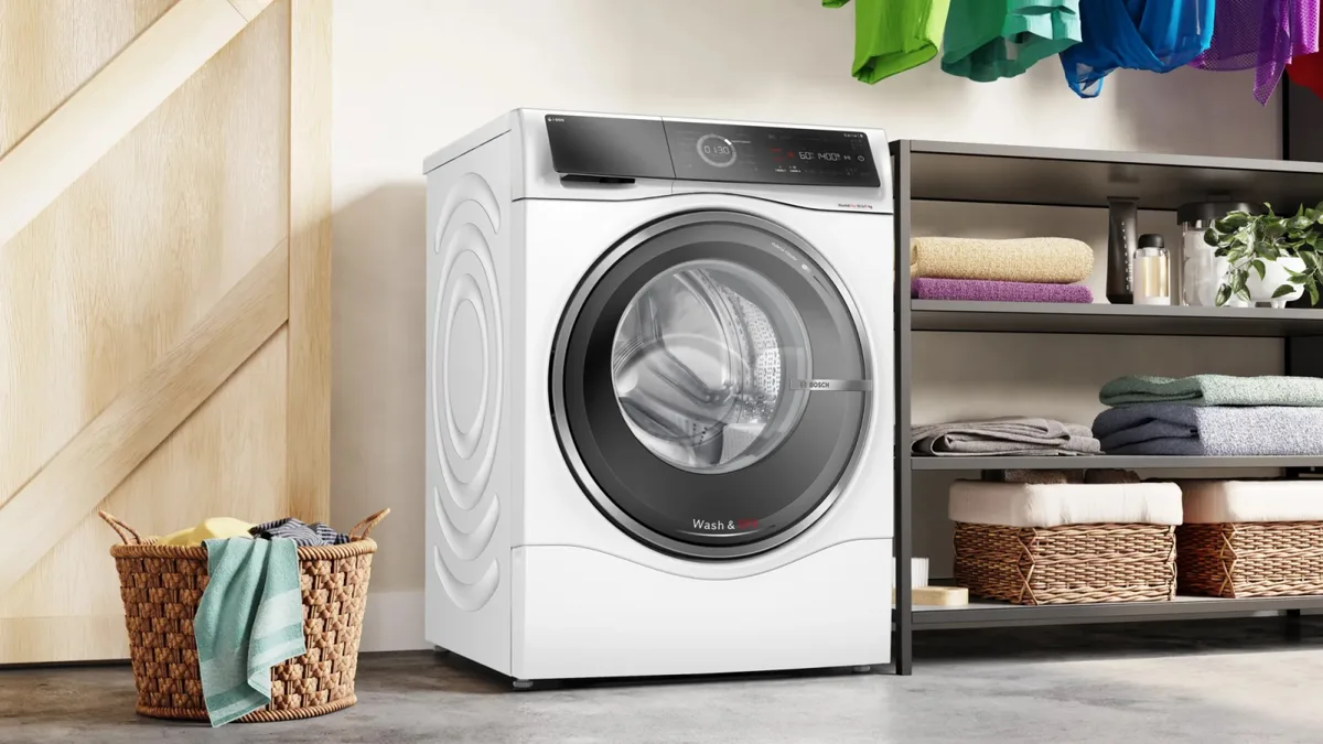 Стирально-сушильная машина Bosch 10.5 кг белая инверторная 1400 об/мин с дисплеем i-Dos