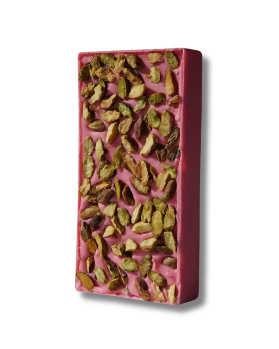 Шоколад з пішманіє Pink Velvet Gregory Mill 200 г білий шоколад з фісташками для десерту та подарунка