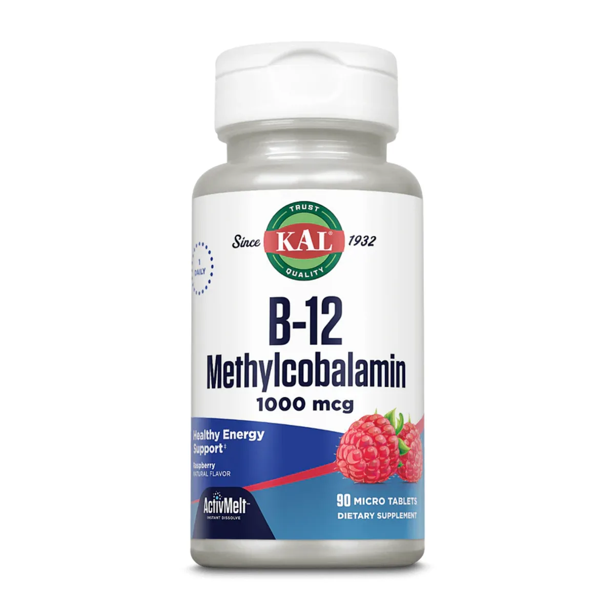 B12 Methylcobalamin 1000 mcg KAL 90 табл Малина