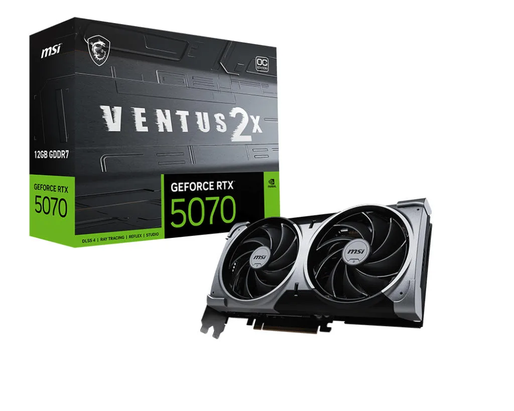 Відеокарта MSI GeForce RTX 5070 12GB GDDR7 VENTUS 2X OC