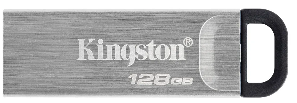 Флеш-накопичувач Kingston металевий 128 ГБ USB 3.2 сріблястий