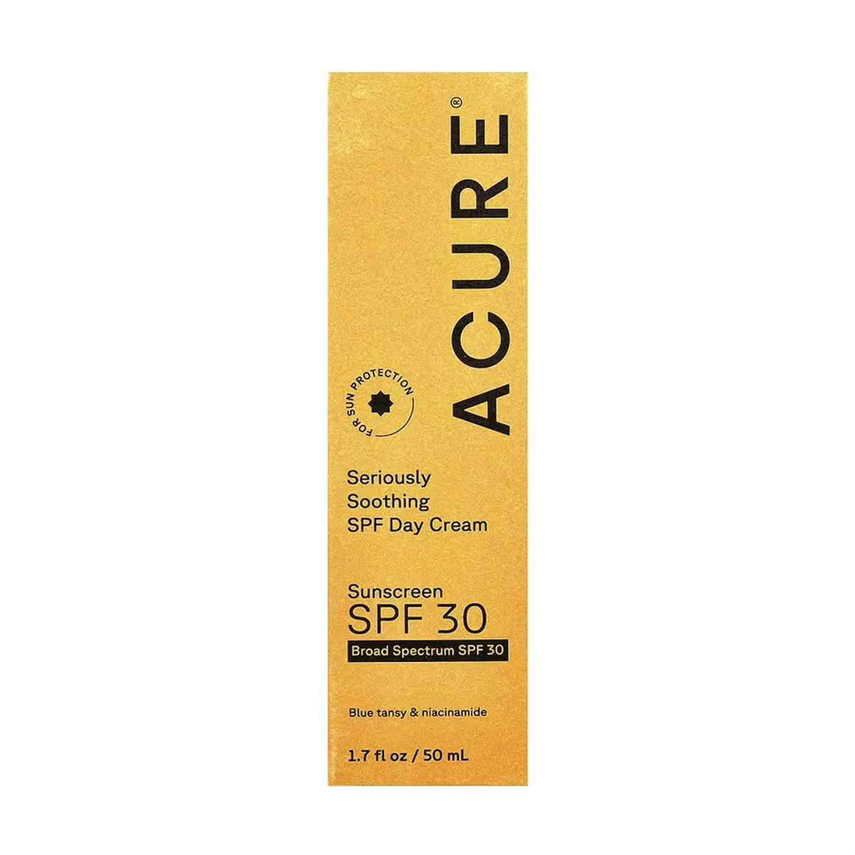 Сонцезахисний крем Acure SPF 30 50 мл з ніацинамідом і голубим пижмом