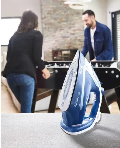 Праска з подачею пари Tefal 2500 Вт синя біла Durilium AirGlide 270 мл