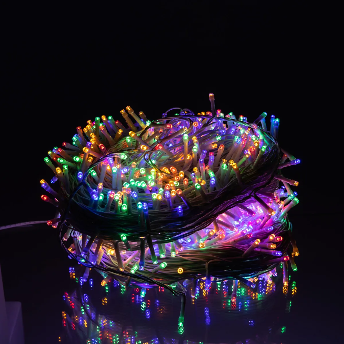 Гірлянда світлодіодна 100 м 1000 LED білий провід мультиколір