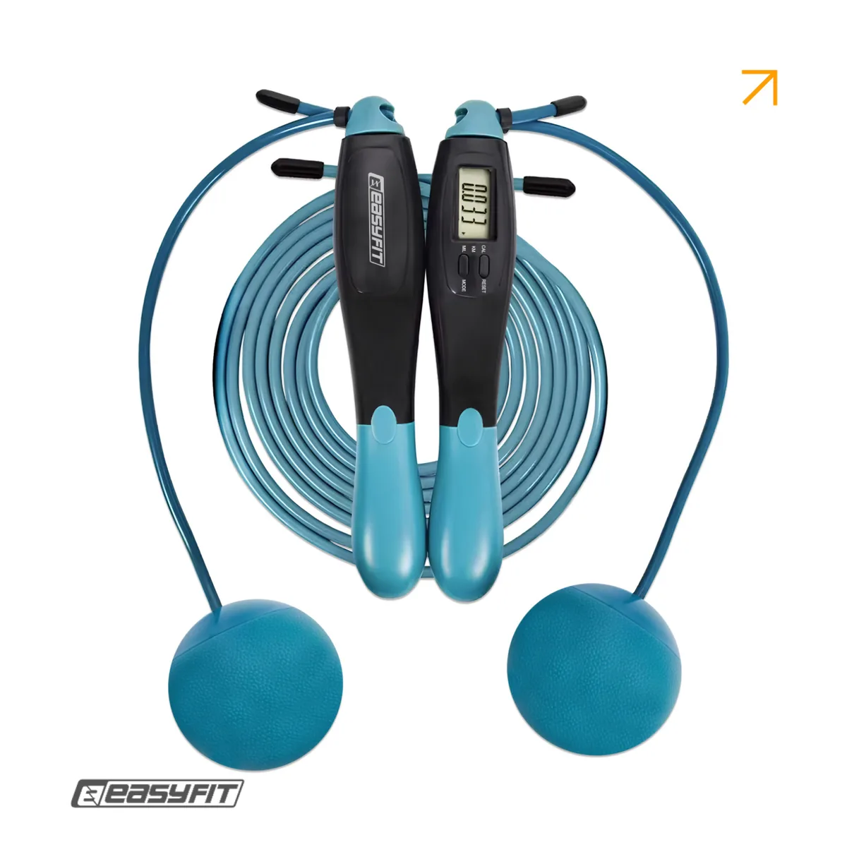Скакалка для боксу EasyFit ПВХ 2,8 м чорний-зелений