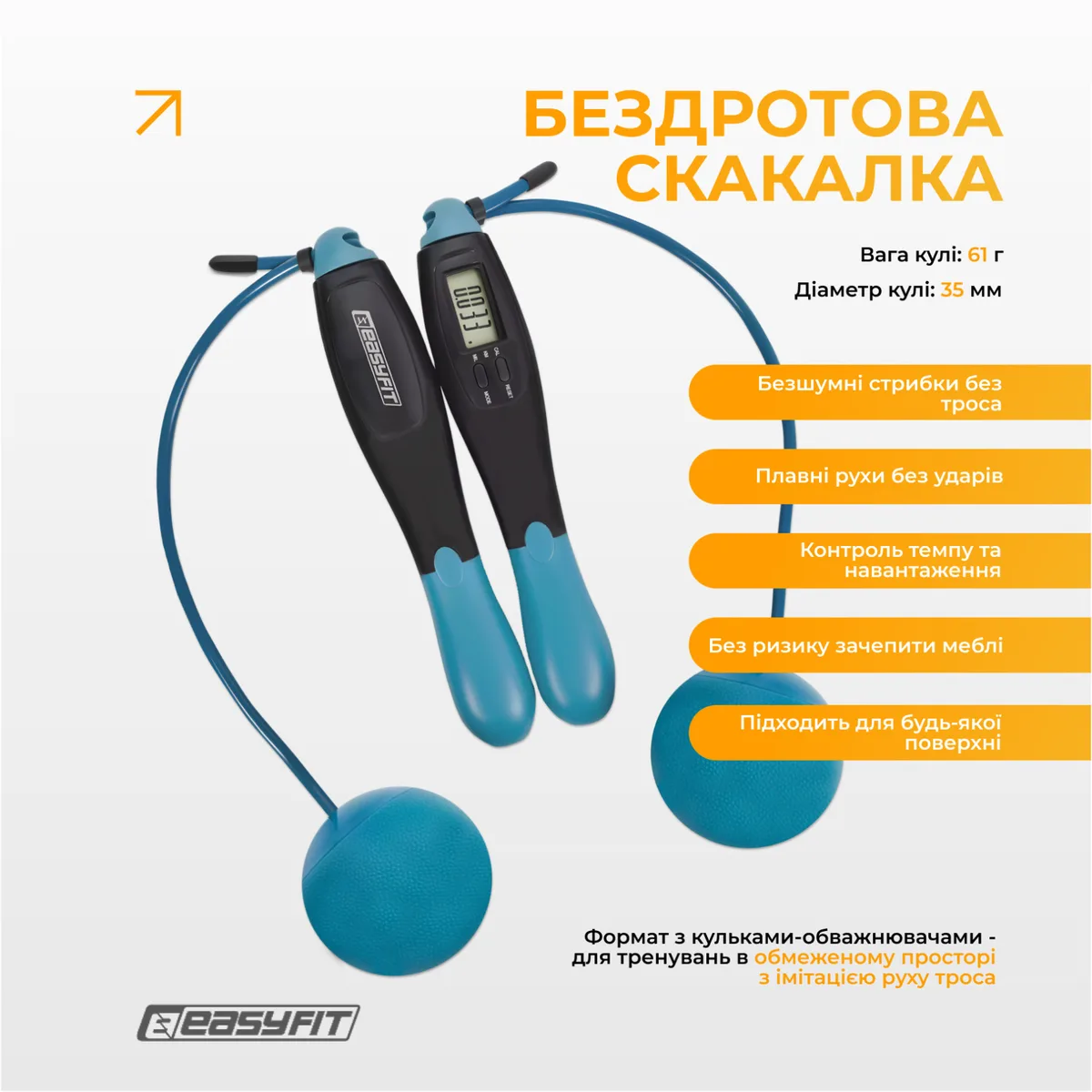 Скакалка для боксу EasyFit ПВХ 2,8 м чорний-зелений