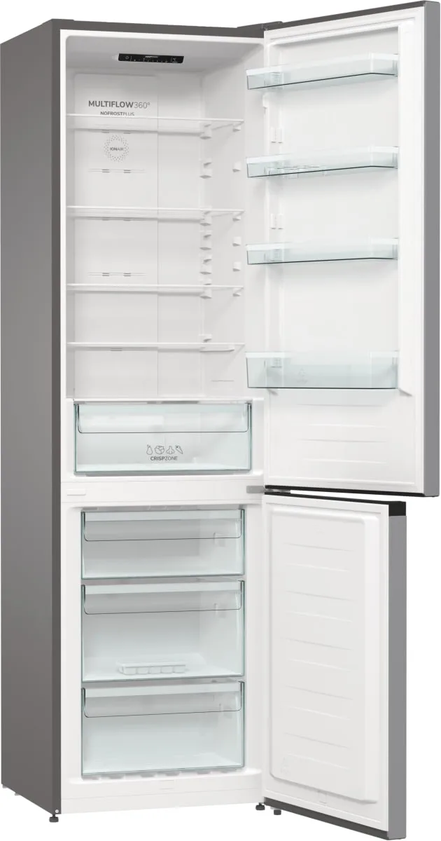 Холодильник Gorenje з нижньою морозильною камерою, 200х60х60 см, 2 двері, об'єм 235(96) л, клас енергоефективності А++, NoFrost+,