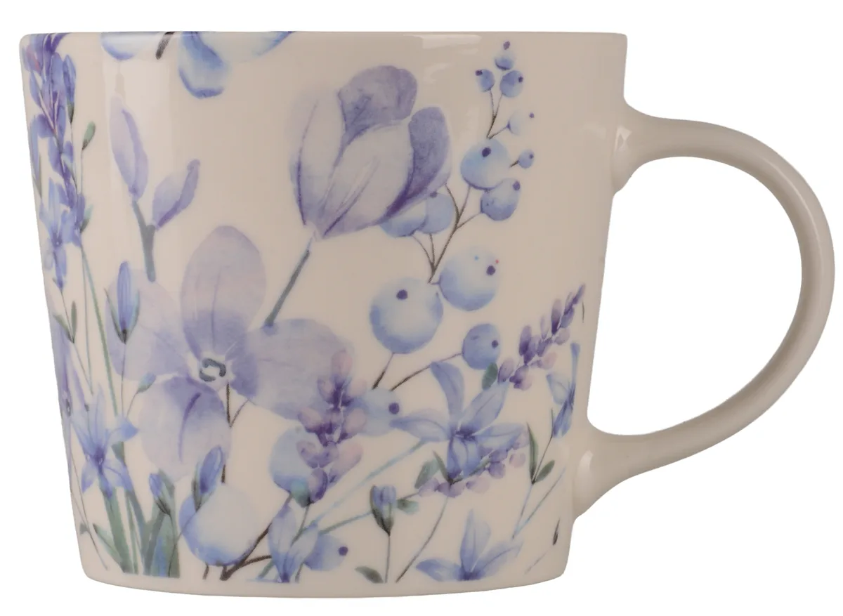 Чашка Limited Edition порцелянова 420 мл біла з малюнком Flora