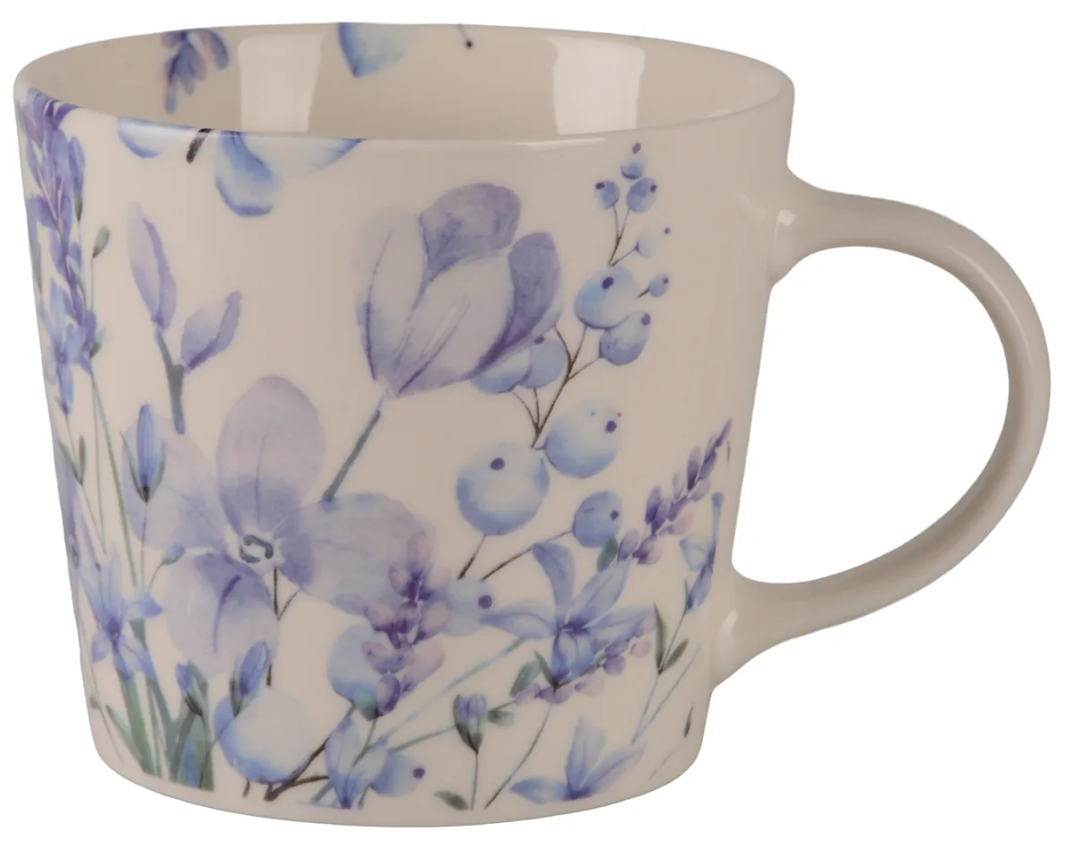 Чашка Limited Edition порцелянова 420 мл біла з малюнком Flora