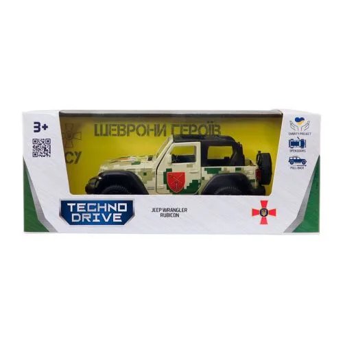 Автомобиль Jeep Wrangler Rubicon TechnoDrive игрушка для детей с открывающимися дверцами и функцией движения