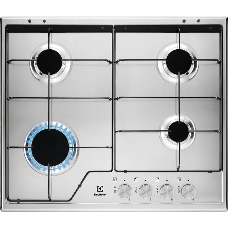Газова варильна панель Electrolux, 60 см, нержавіюча сталь