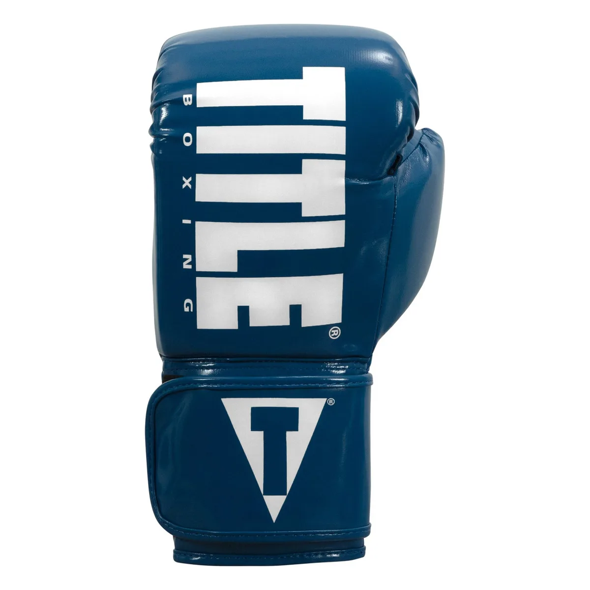 Боксерские перчатки TITLE инженерная кожа 16 oz синие